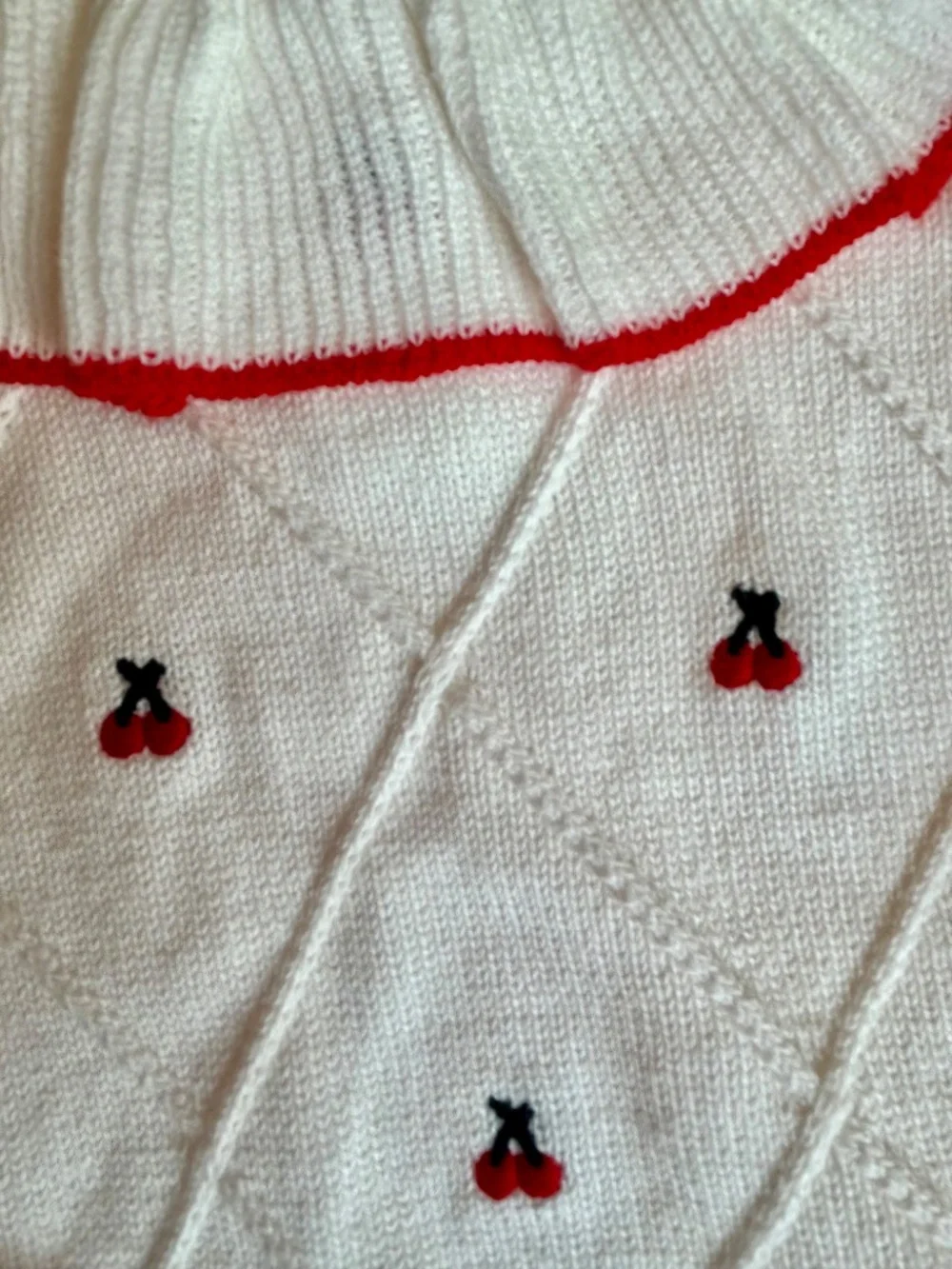 NWT Janie and Jack Baby Cherry Cable Knit Sweater Set 3-6M
